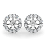 3/4 ct tw Lab Grown Diamond Earrings in 14K White Gold