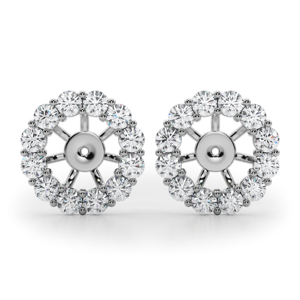 3/4 ct tw Lab Grown Diamond Earrings in 14K White Gold
