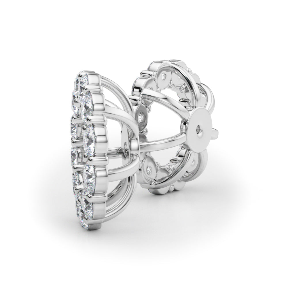 3/4 ct tw Lab Grown Diamond Earrings in 14K White Gold