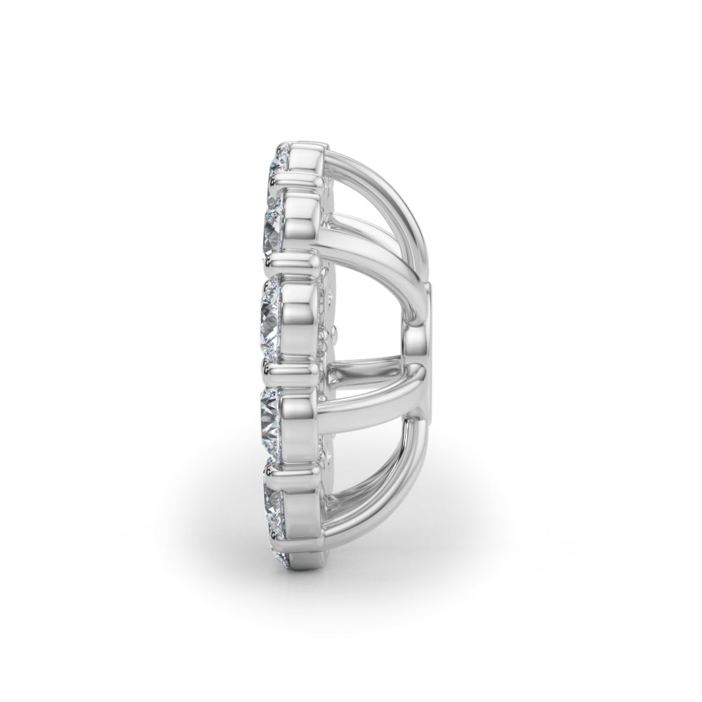 3/4 ct tw Lab Grown Diamond Earrings in 14K White Gold