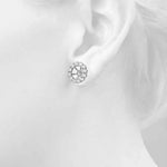 3/4 ct tw Lab Grown Diamond Earrings in 14K White Gold