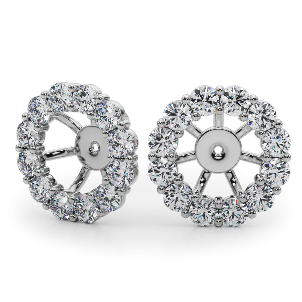 7/8 ct tw Lab Grown Diamond Earrings in 14K White Gold