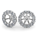 7/8 ct tw Lab Grown Diamond Earrings in 14K White Gold