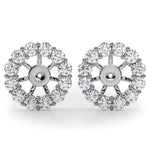 7/8 ct tw Lab Grown Diamond Earrings in 14K White Gold