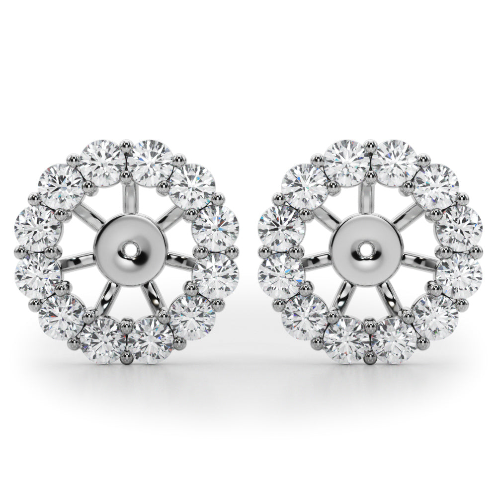7/8 ct tw Lab Grown Diamond Earrings in 14K White Gold