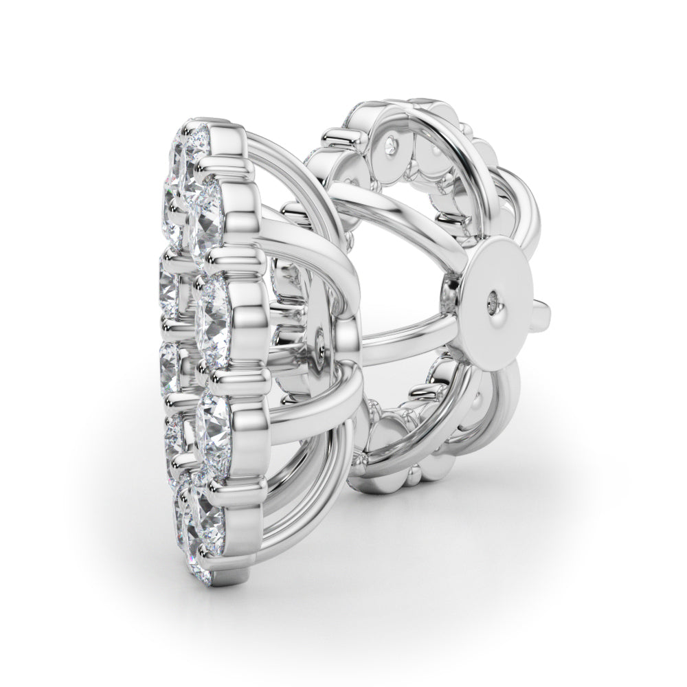 7/8 ct tw Lab Grown Diamond Earrings in 14K White Gold