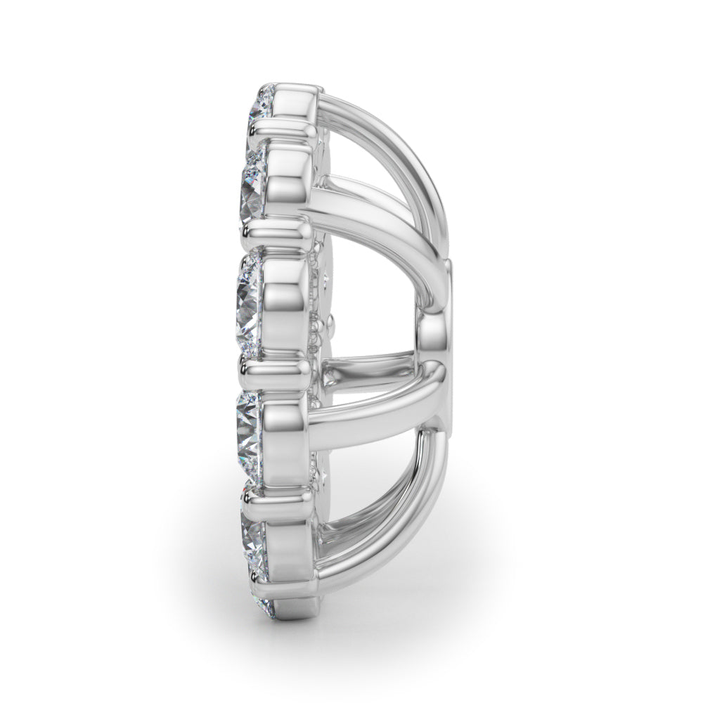 7/8 ct tw Lab Grown Diamond Earrings in 14K White Gold