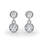 1 ct tw Round Lab Grown Diamond Earrings in 14K White Gold