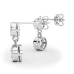 1 ct tw Round Lab Grown Diamond Earrings in 14K White Gold