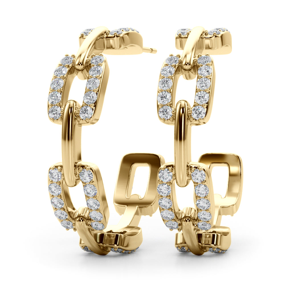 1 ct tw Lab Grown Diamond Earrings in 14K Yellow Gold