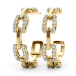 1 ct tw Lab Grown Diamond Earrings in 14K Yellow Gold