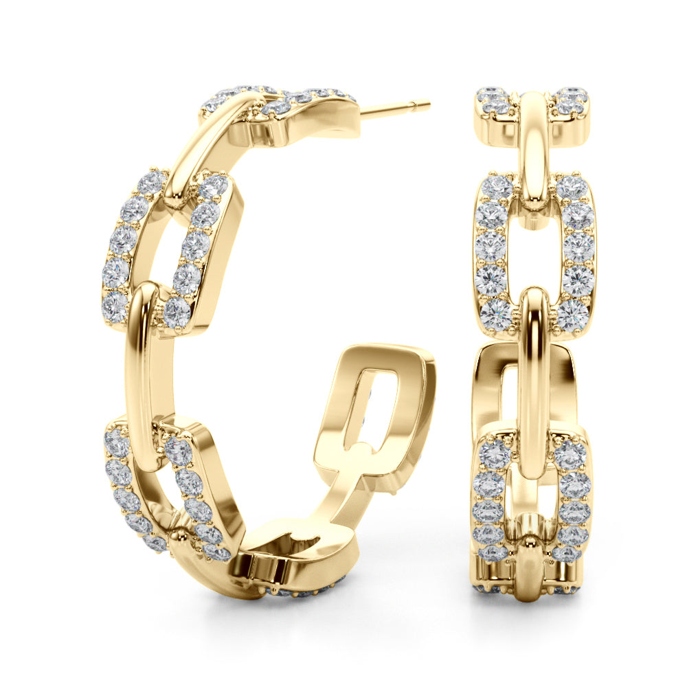 1 ct tw Lab Grown Diamond Earrings in 14K Yellow Gold