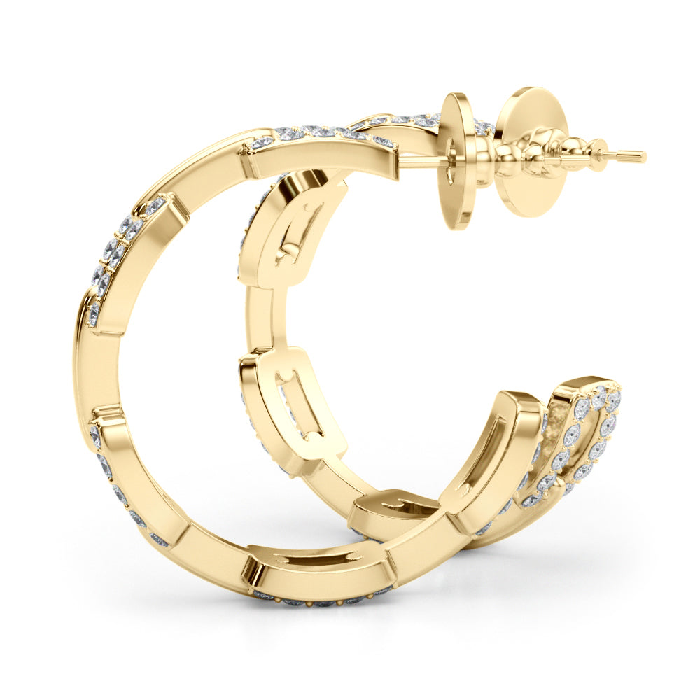 1 ct tw Lab Grown Diamond Earrings in 14K Yellow Gold