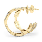 1 ct tw Lab Grown Diamond Earrings in 14K Yellow Gold