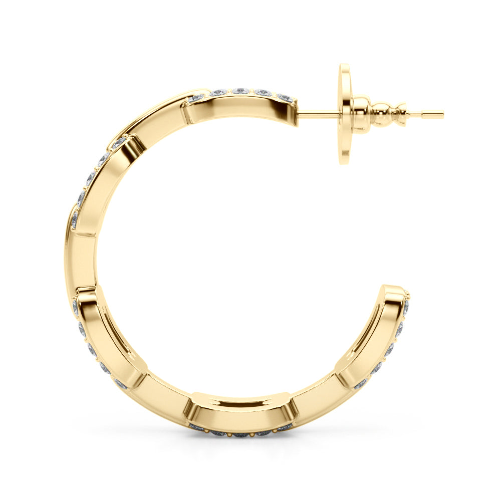 1 ct tw Lab Grown Diamond Earrings in 14K Yellow Gold