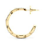 1 ct tw Lab Grown Diamond Earrings in 14K Yellow Gold