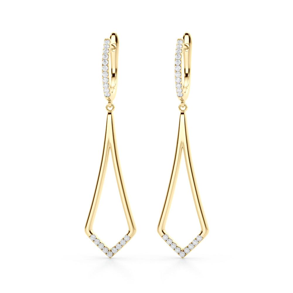 1/5 ct tw Lab Grown Diamond Earrings in 14K Yellow Gold