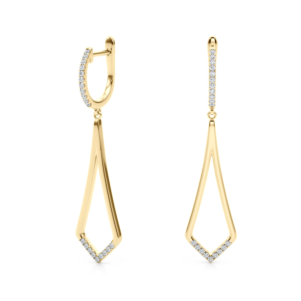 1/5 ct tw Lab Grown Diamond Earrings in 14K Yellow Gold