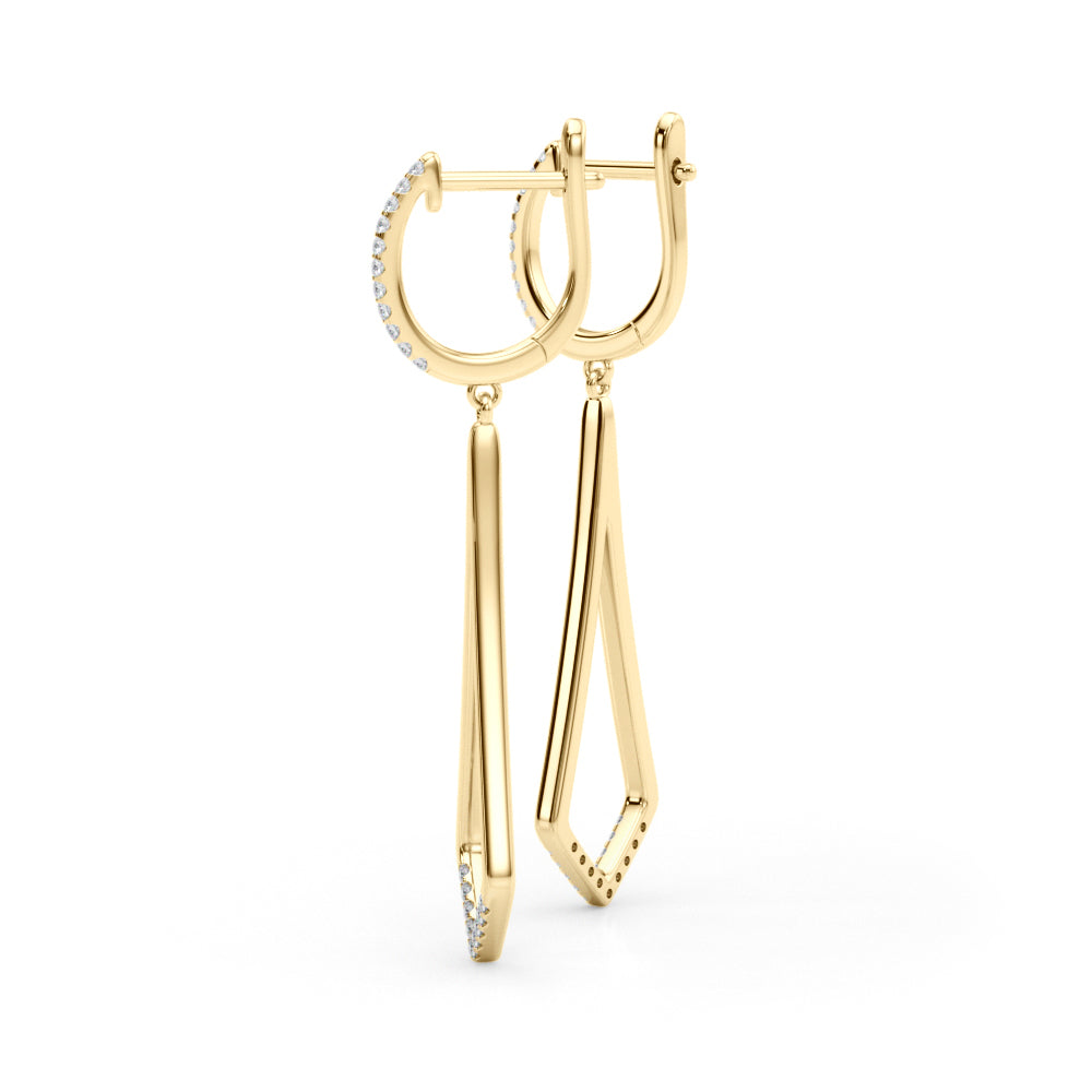 1/5 ct tw Lab Grown Diamond Earrings in 14K Yellow Gold