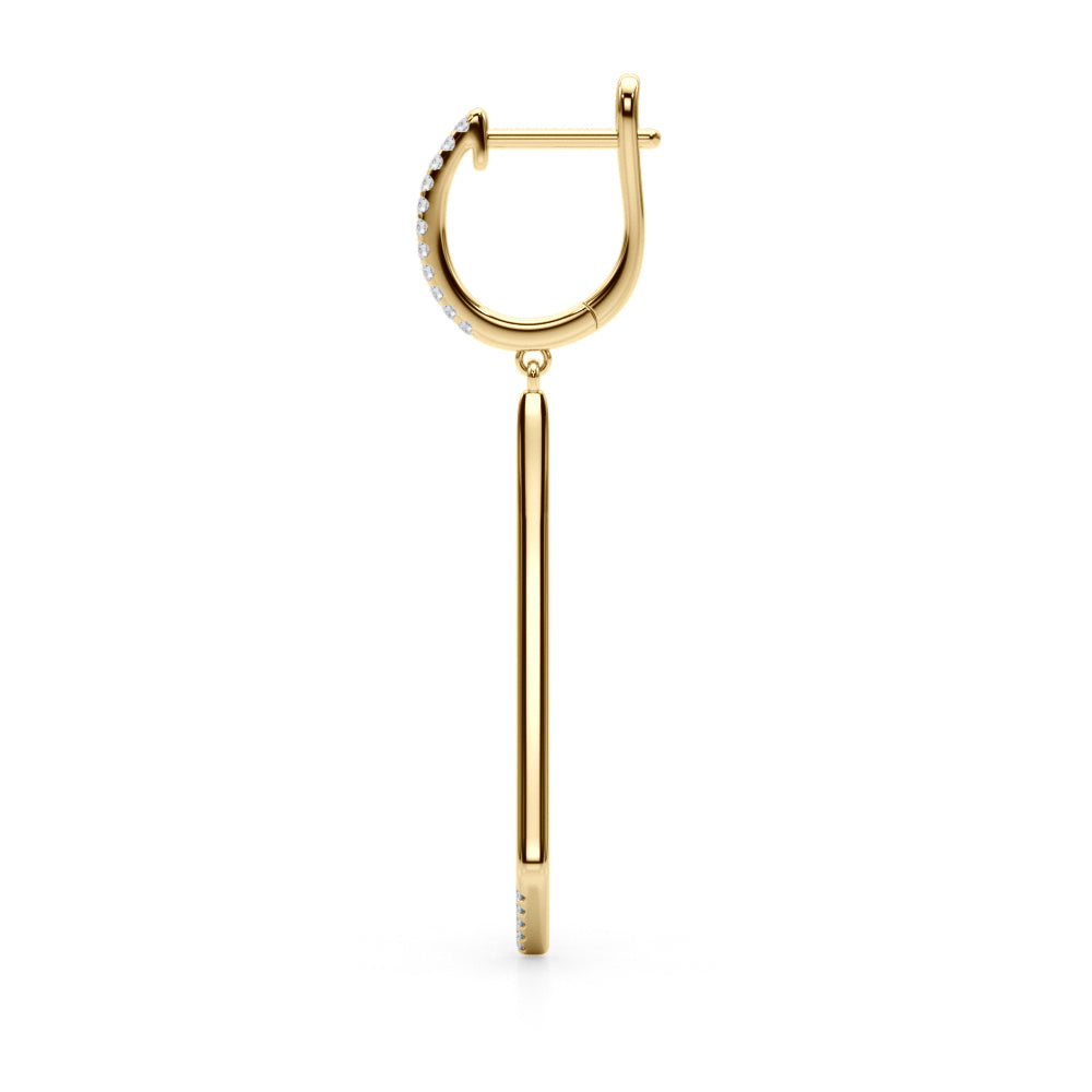 1/5 ct tw Lab Grown Diamond Earrings in 14K Yellow Gold
