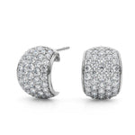 1 ct tw Lab Grown Diamond Earrings in 14K White Gold