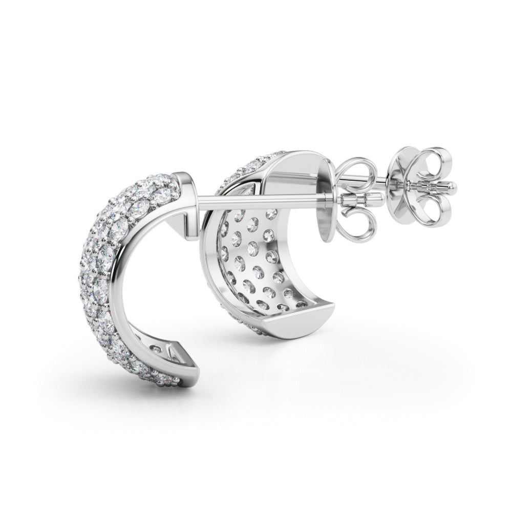 1 ct tw Lab Grown Diamond Earrings in 14K White Gold