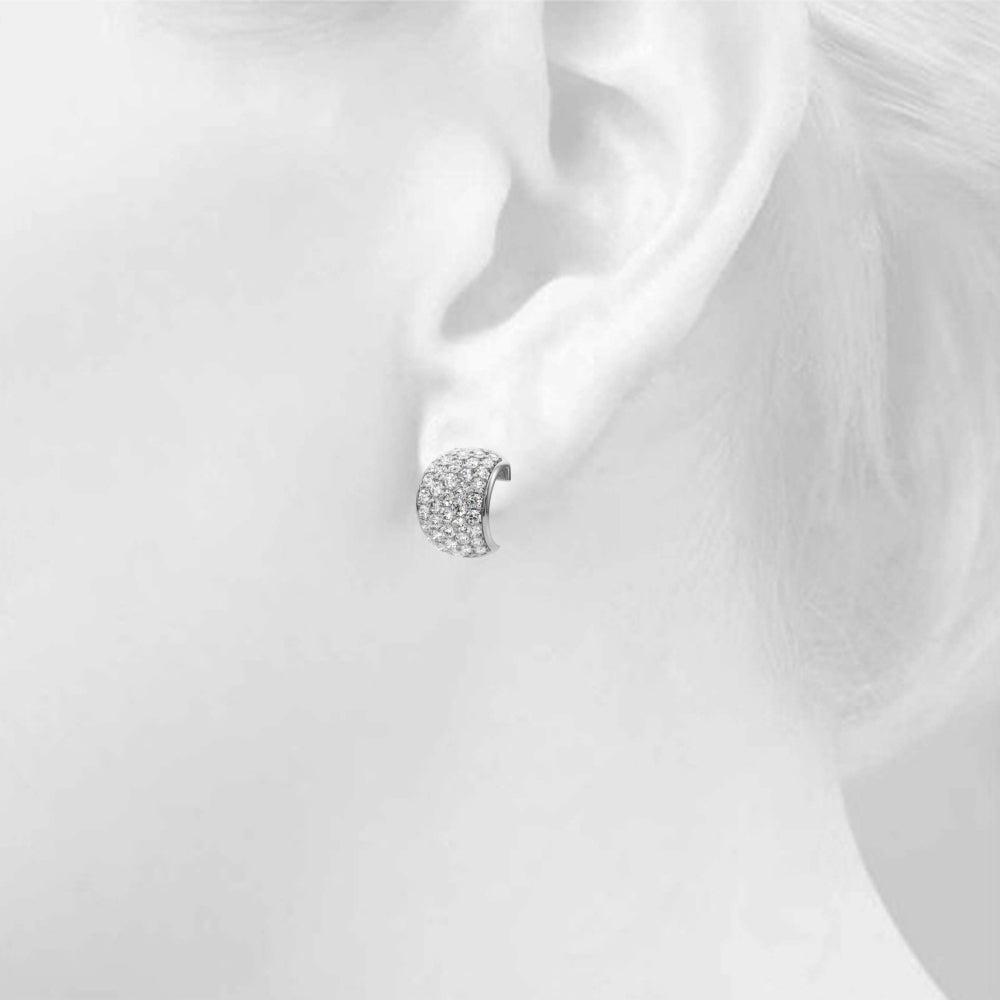 1 ct tw Lab Grown Diamond Earrings in 14K White Gold
