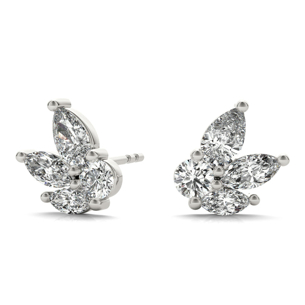 1 ct tw Lab Grown Diamond Earrings in 14K White Gold