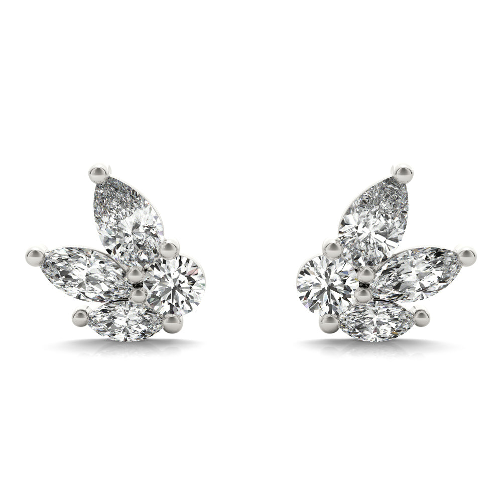 1 ct tw Lab Grown Diamond Earrings in 14K White Gold