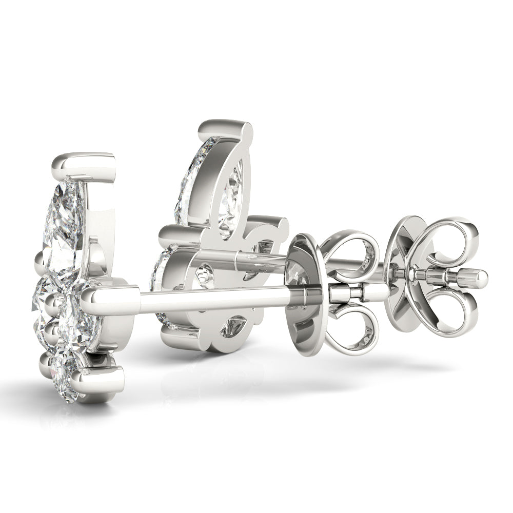 1 ct tw Lab Grown Diamond Earrings in 14K White Gold