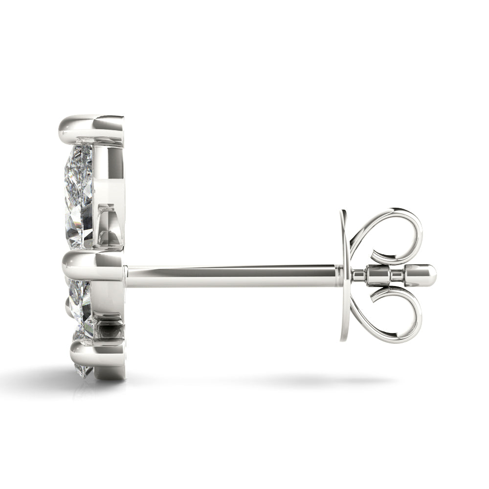 1 ct tw Lab Grown Diamond Earrings in 14K White Gold