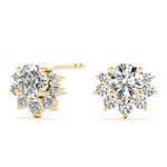 3/4 ct tw Round Lab Grown Diamond Earrings in 14K Yellow Gold