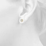 3/4 ct tw Round Lab Grown Diamond Earrings in 14K Yellow Gold