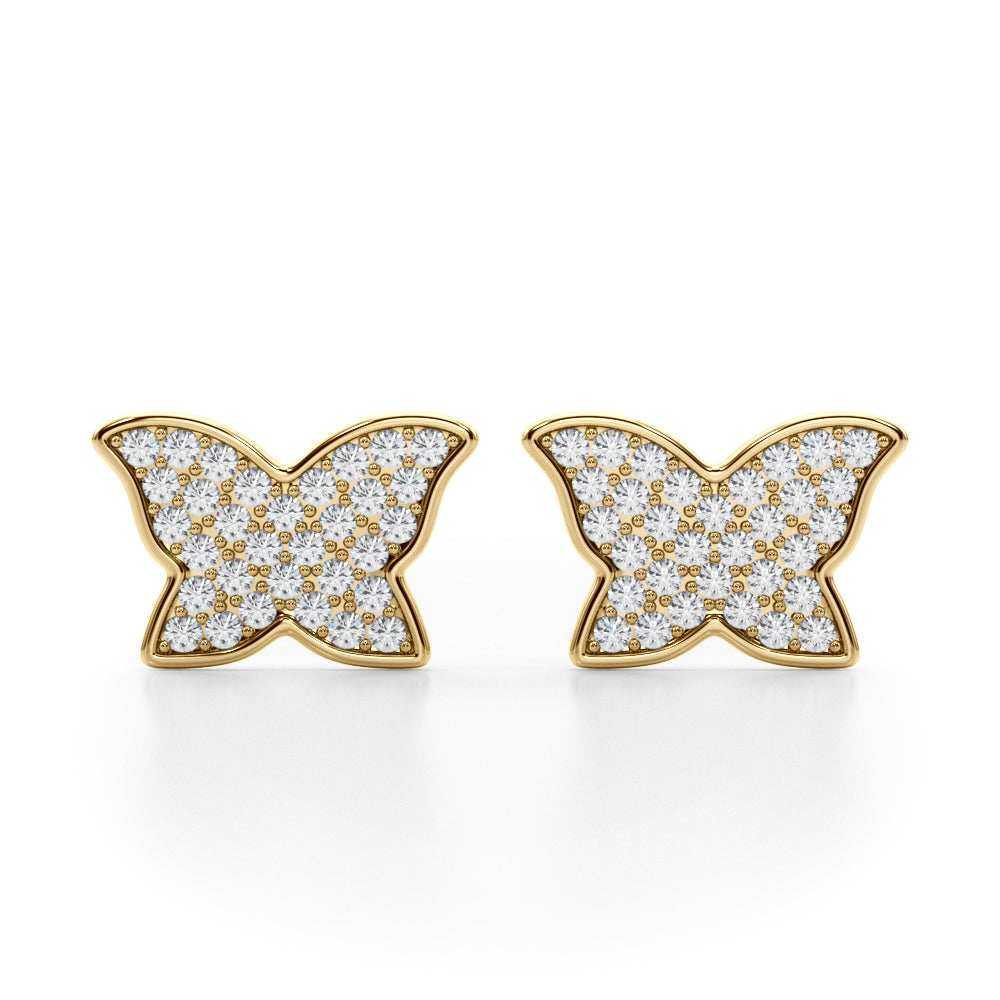 5/8 ct tw Lab Grown Diamond Earrings in 14K Yellow Gold