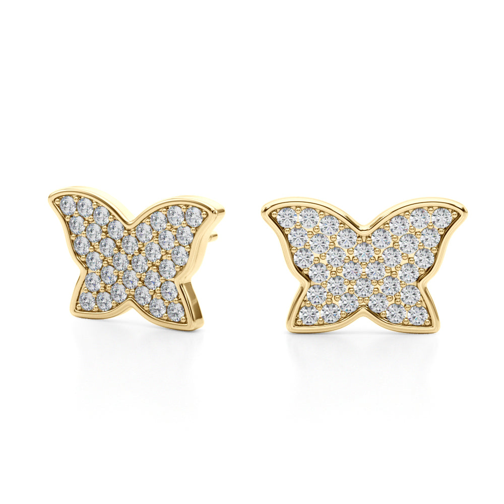 5/8 ct tw Lab Grown Diamond Earrings in 14K Yellow Gold