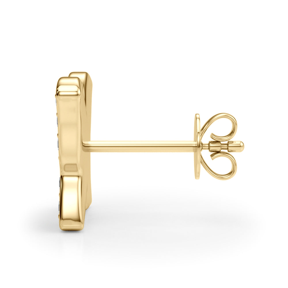 5/8 ct tw Lab Grown Diamond Earrings in 14K Yellow Gold