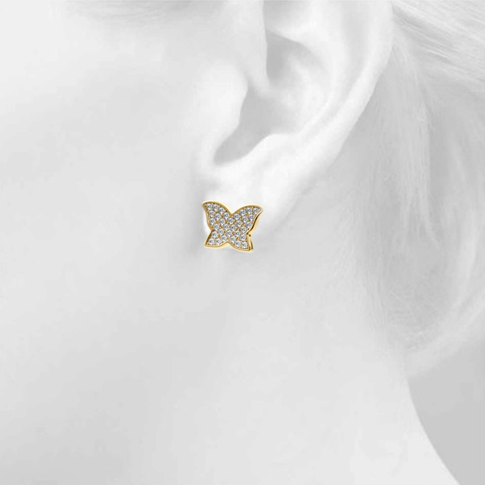 5/8 ct tw Lab Grown Diamond Earrings in 14K Yellow Gold