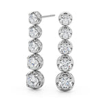 7/8 ct tw Lab Grown Diamond Earrings in 14K White Gold