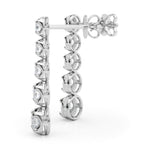 7/8 ct tw Lab Grown Diamond Earrings in 14K White Gold