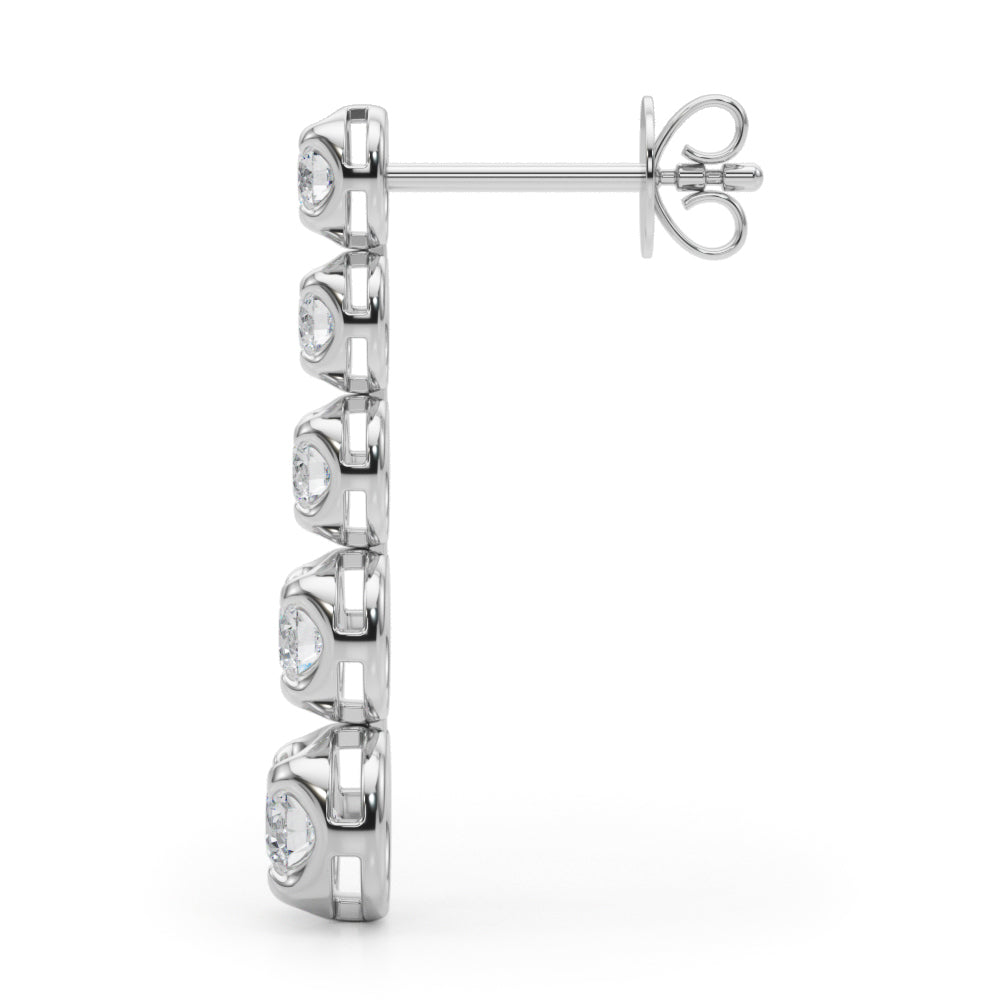 7/8 ct tw Lab Grown Diamond Earrings in 14K White Gold