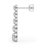 7/8 ct tw Lab Grown Diamond Earrings in 14K White Gold