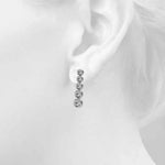 7/8 ct tw Lab Grown Diamond Earrings in 14K White Gold