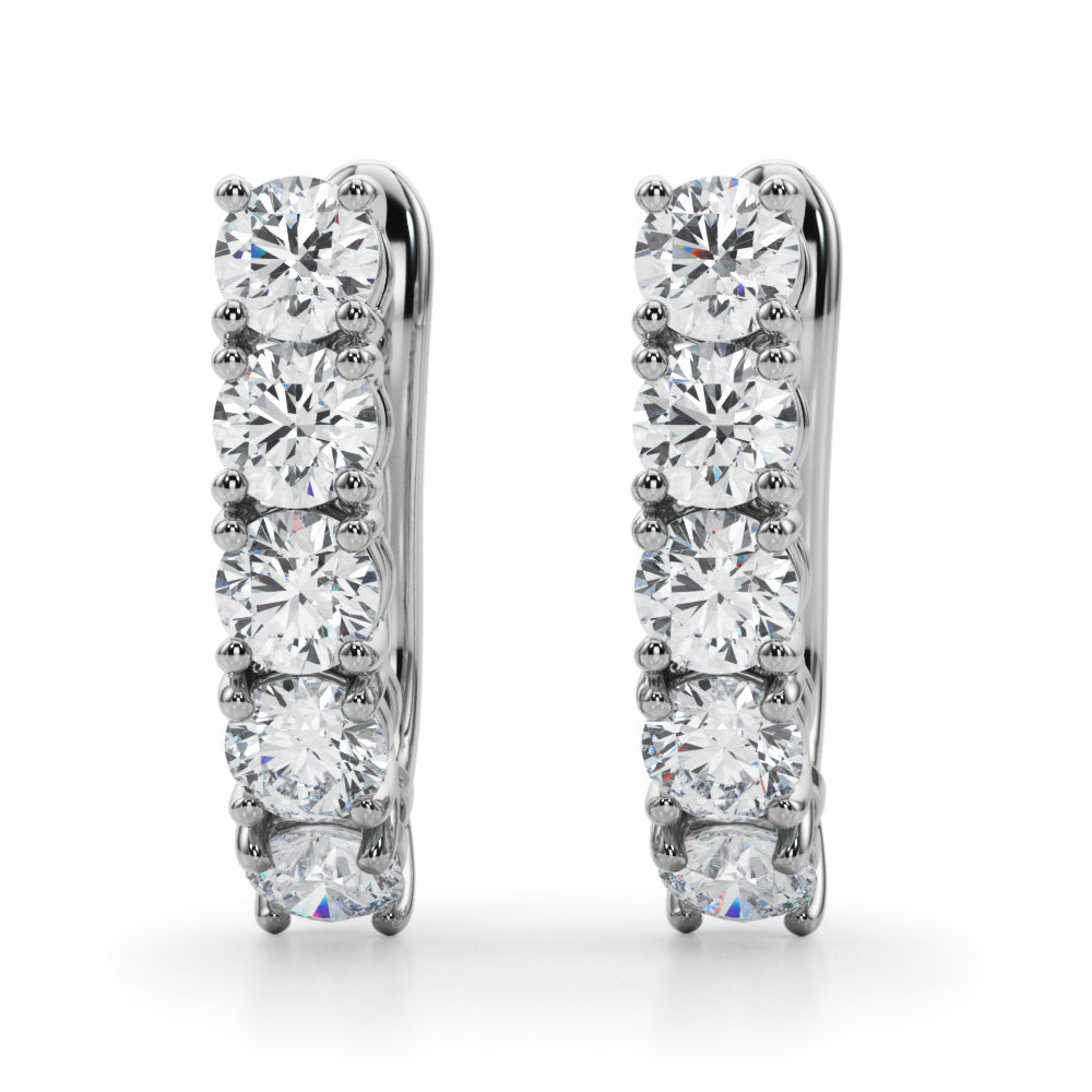 2 ct tw Lab Grown Diamond Earrings in 14K White Gold