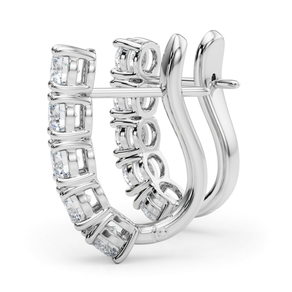 2 ct tw Lab Grown Diamond Earrings in 14K White Gold
