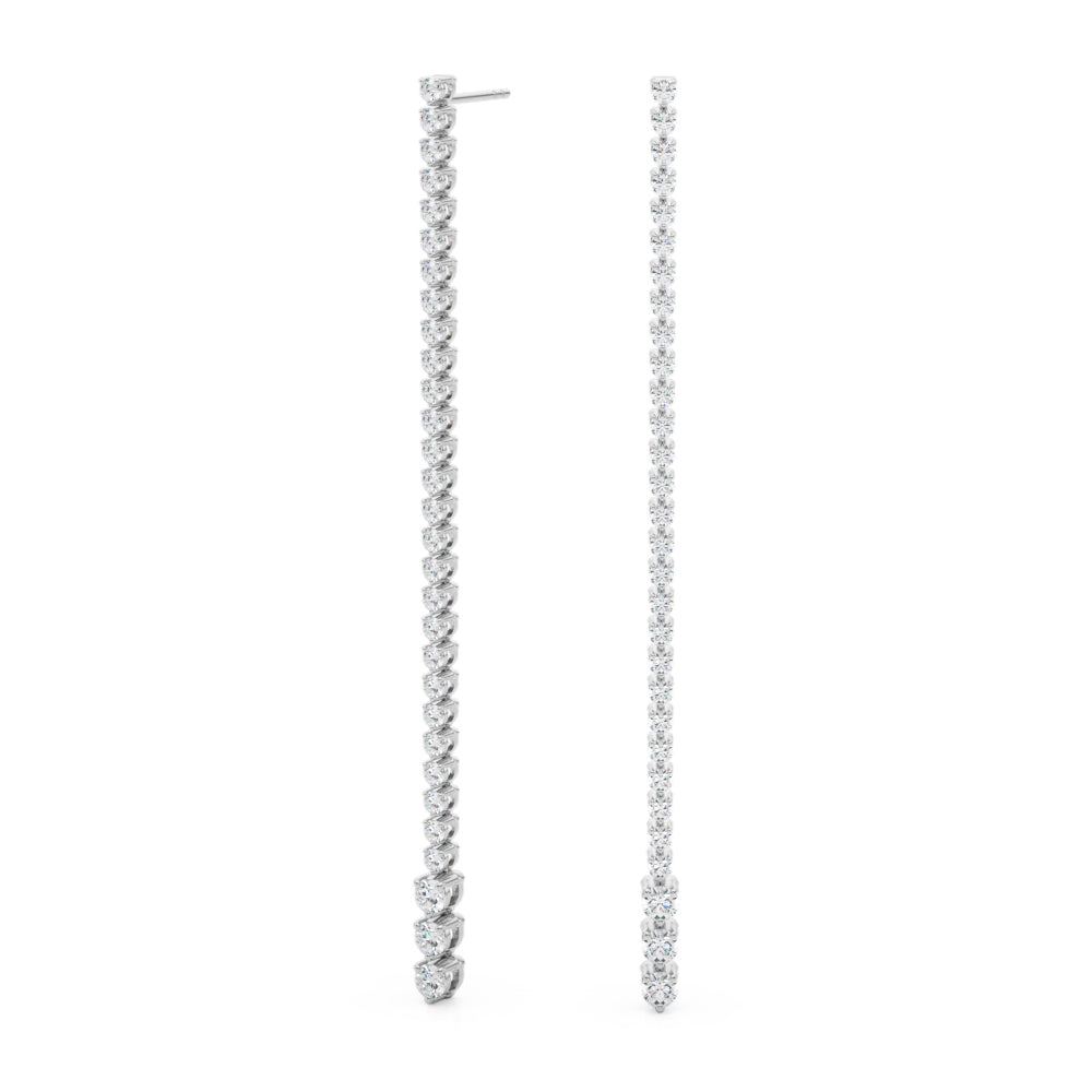 2 1/5 ct tw Lab Grown Diamond Earrings in 14K White Gold