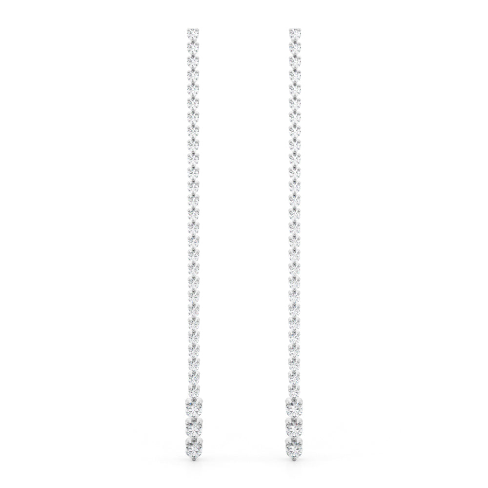 2 1/5 ct tw Lab Grown Diamond Earrings in 14K White Gold