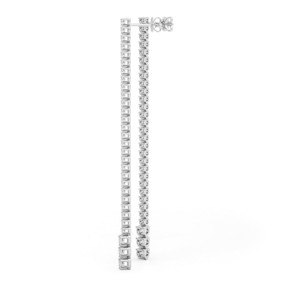 2 1/5 ct tw Lab Grown Diamond Earrings in 14K White Gold