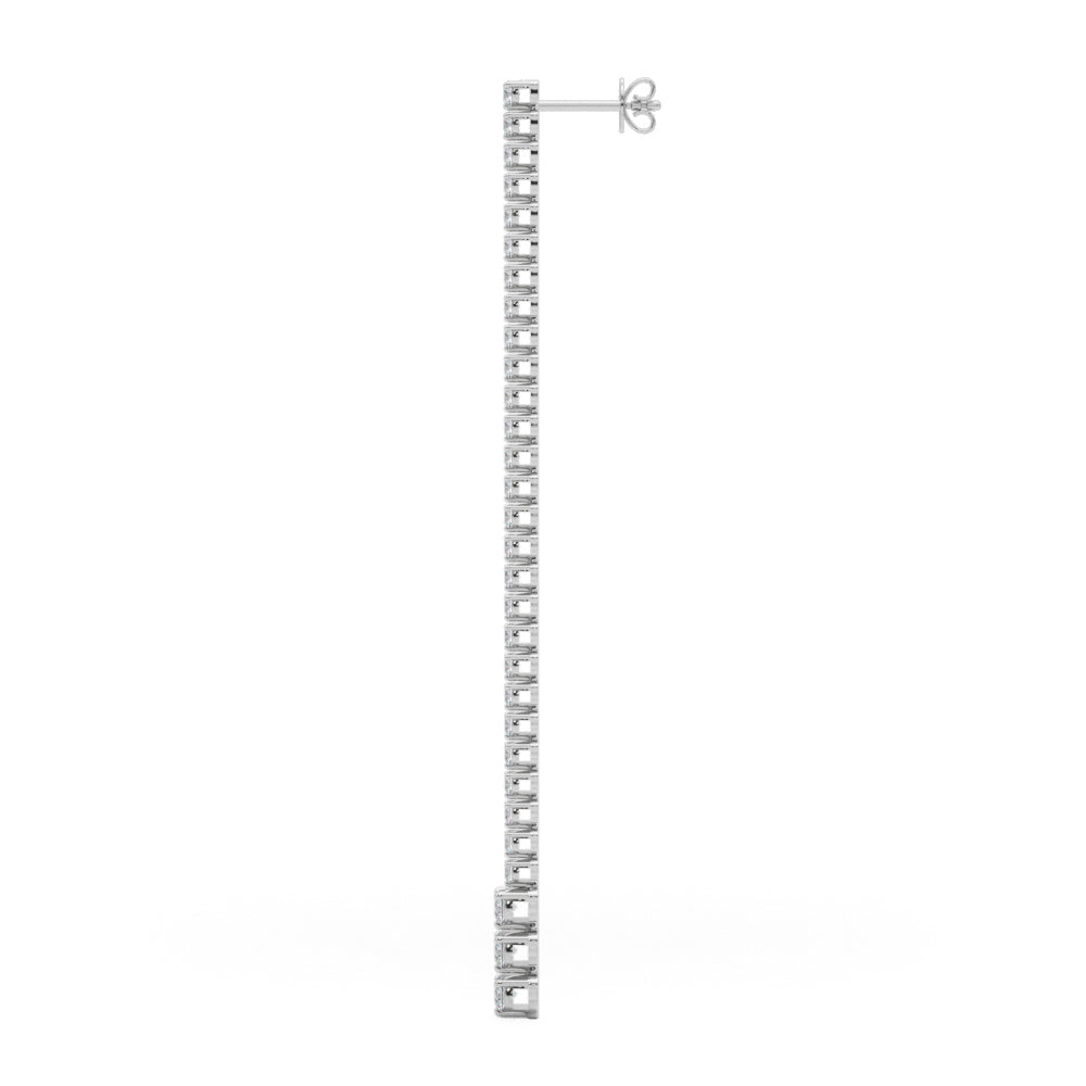 2 1/5 ct tw Lab Grown Diamond Earrings in 14K White Gold