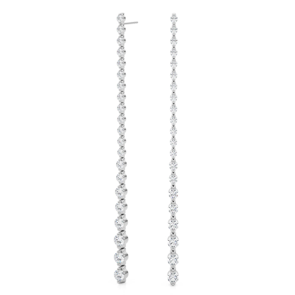 4 1/2 ct tw Lab Grown Diamond Earrings in 14K White Gold