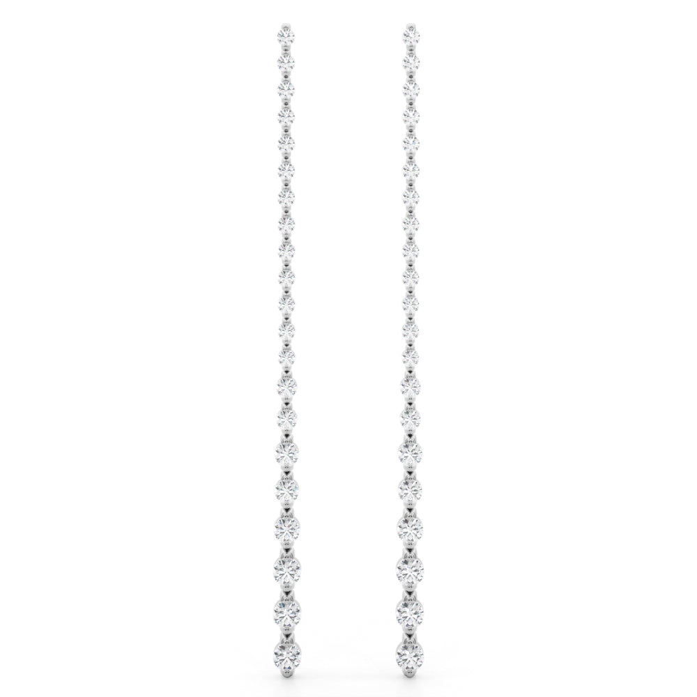 4 1/2 ct tw Lab Grown Diamond Earrings in 14K White Gold